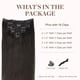 thumbnail image 2 of - Extensiones de cabello humano natural y real con clip para mujer, extensiones de cabello Remy, 12 pulgadas, 3 onzas, 2 of 5