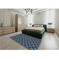 thumbnail image 5 of Ahgly Company Machine Washable Indoor Rectangle Transitional Blue Ivy Blue Area Rugs, 4' x 6', 5 of 7