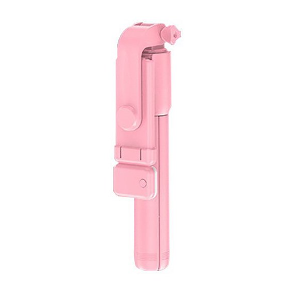 Retractable Selfie Stick for Mobile Phones, with Tripod and Bluetooth Remote Control, Compatible with All Smart Phones,Pink