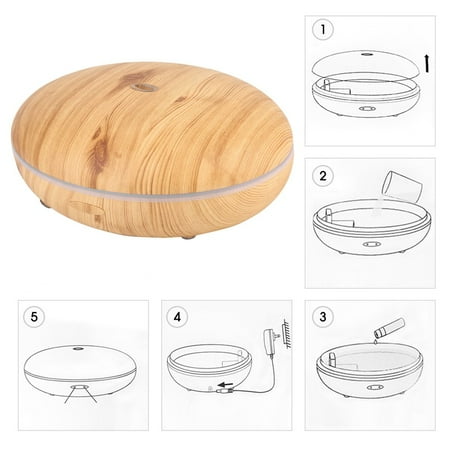 CNMODLE Ultrasonic Essential Electric Oil Burner Aroma Diffuser Humidifier Air Aromatherapy Purifier For Office Home Living Room
