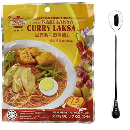 Teans Gourmet Malaysian Traditional Cuisine Tumisan Kari Laksa Curry Laksa Paste (1 Pack) + One NineChef (Best Laksa Paste From The Supermarket)