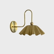 Handmade Brushed Brass Wall Sconce Light | Mid Century Cone Light