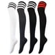 thumbnail image 5 of Calcetines de moda hasta el muslo por encima de la rodilla para niñas y mujeres, calcetines largos sexis sólidos, calentadores de piernas, medias blancas y negras para mujeres, verano, 5 of 5
