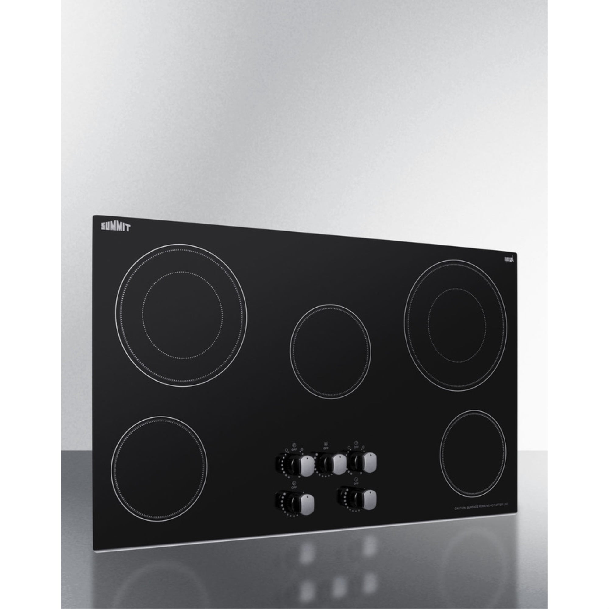 36" Wide 208-240V 5-Burner Radiant Cooktop