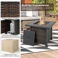 thumbnail image 4 of Aimee Lii 9 Pieces Patio Furniture Set with 32” Fire Pit Table and 50000 BTU Square Propane Fire Pit, Modern Patio Furniture for Outdoor Backyard Pool Deck-Navy, 4 of 11