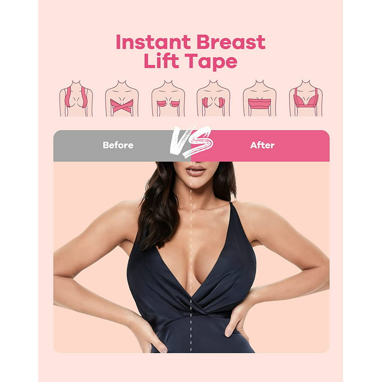 Boob Tape, Breast Lift Tape for Contour Lift & Fashion | Boobytape Bra  Alternative of Breasts | Body Tape for Lift & Push up in All Clothing  Fabric