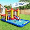 thumbnail image 3 of Gymax Inflatable Water Slide Castle Kids Bounce House Indoor & Outdoor w/ 480W Blower, 3 of 10