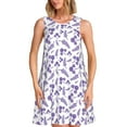 thumbnail image 1 of Fotbe Lavender Flowers Vestido de Verano sin Mangas para Mujer – Vestido Midi Línea A, Estilo Camiseta Floral, Vestido Playero Casual y Fluido, 1 of 7