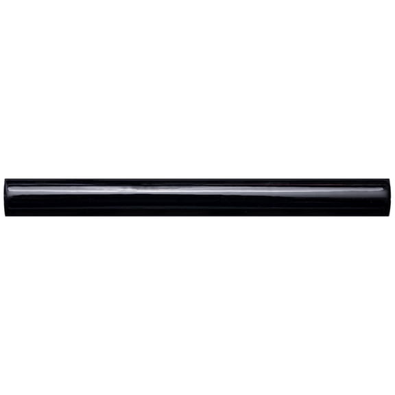 The Tile Life Blecker 0.5" x 6" Black Polished Ceramic Pencil Tile