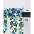 thumbnail image 6 of Blue Floral Spring Tier Curtains 36 Inch Length,Sheer Curtains for Bedroom Living Room,Summer Pastoral Botanical Watercolor Rod Pocket Voile Drapes Kitchen Curtains Small Window 27.5"x36" 2 Panels, 6 of 7