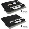 thumbnail image 5 of RAINYEAR Laptop Sleeve Case 13 Inch Protective Waterproof Polyester Padded Carrying Bag Cover with Hidden Handle Multiple Pocket,Black, 5 of 6
