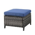 thumbnail image 5 of POCASSY Wicker Patio Lounge Chairs with Ottomans and Cushions, Set of 2, Gray Ratten & Blue Cushions, 5 of 6