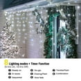 thumbnail image 5 of 360 LED Christmas Icicle Lights, 29.5 FT Curtain Fairy Icicle String Lights, Christmas Decorations, Led Twinkle Lights for Holiday, Party, Wedding, Eaves, White, 5 of 9