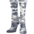 thumbnail image 5 of ODD SOX – Basix Unisex Crew Socks – Tie Dye Storm – Medium – Soft Cotton Blend Ribbed Crew,, 5 of 6