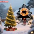 thumbnail image 4 of Stylish Metal Hanging Christmas Tree Wind Spinner - Modern Design with Autumn Leaf Patterns Perfect for Garden and Yard Decor, 4 of 7