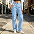 thumbnail image 4 of Sunnin Women Solid Color Button Elastic Waist Cargo Pants Casual Loose Hiking Lounge Pants with Pockets, 4 of 7