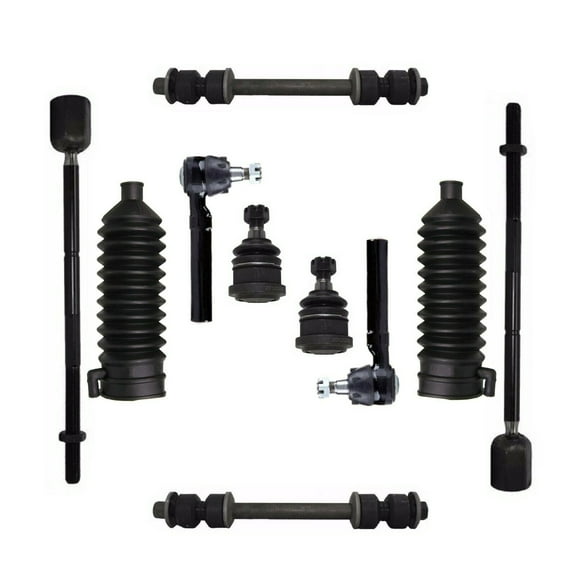 10 Pc Front Sway Bar End Links Tie Rod Ends & Lower Ball Joints Rack and Pinion Bellow Boot Suspension Kit Fits select: 1994-2002 FORD MUSTANG