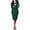 Green, variant on Horkkom 2 Piece Skirt Sets for Women Professional Suit Business Outfits Casual Long Sleeve Blazer with Pencil Skirt Set