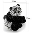 thumbnail image 2 of Luxe Jewelry Designs Women's High Polished Stainless Steel Unique Ring with Top Grade Crystal in, 2 of 4