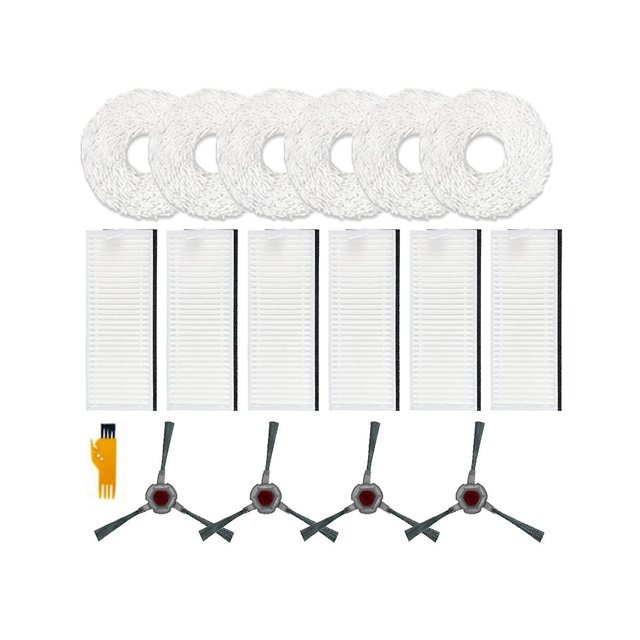 Accesorios para DEEBOT N9 N9+ Robot Cepillo lateral, filtro HEPA, paño de fregona Accesorios de repuesto como se muestra, como se muestra