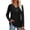 Black, variant on Sweaters For Women Long Sleeve Shirts V Neck Tops With Buttons Fall Fashion Outfits Winter Clothing