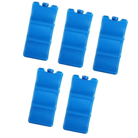 5 bloques de hielo de 600 ml, caja de hielo Wave antideslizante, tabla de hielo que se mantiene fresca. Azul