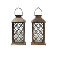 thumbnail image 1 of Paquete de 2 faroles solares colgantes para jardín, luces exteriores, vela parpadeante sin llama, lámpara Led impermeable para mesa, Patio, césped, 1 of 5