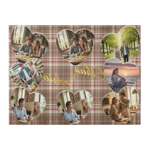 Ireezec Custom Photo Blanket Personalized Fleece Throw with Pictures for Family Christmas Gifts Warm Soft Bedding Decor for Couples Adults Home Use