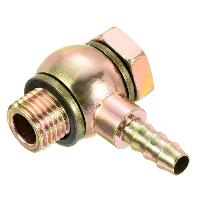 Unique Bargains 8mm Barb M14x1.5 Male Thread Hose Pipe Fitting Elbow Carbon Steel Adapters