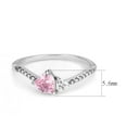 thumbnail image 5 of Rings for Women Silver 316L Stainless Steel DA384 - AAA Grade Cubic Zirconia in Rose, 5 of 6