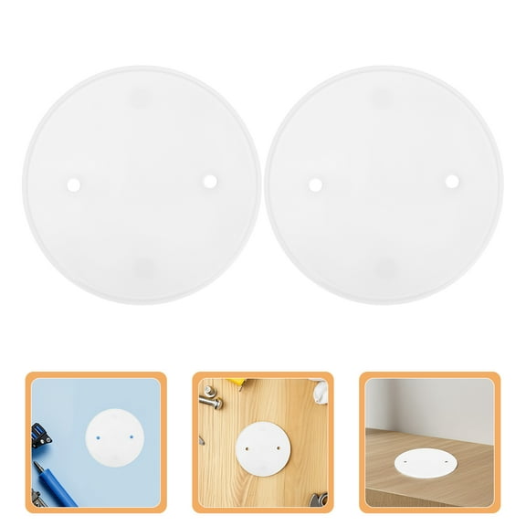 OULII 20Pcs White Plastic Ceiling Electrical Box Cover Plates for Home and Office Renovations