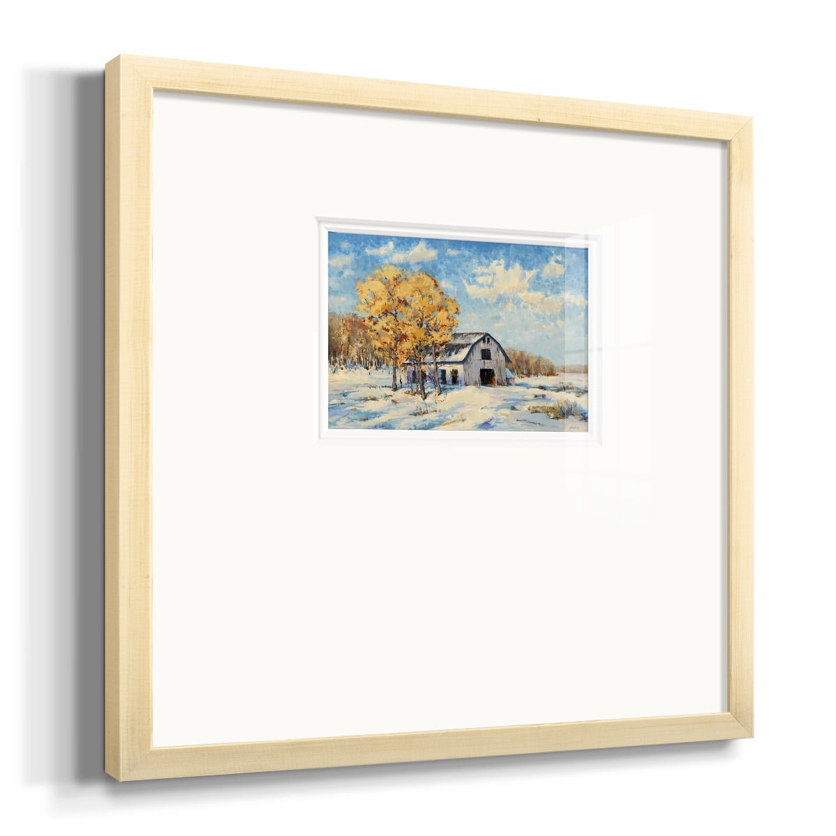 Autumn Barn-Premium Framed Print