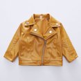 thumbnail image 3 of XQYLOS Girls Fau𝗑 Leather Motorcycle Bomber Jacket with Zipper Pockets Windproof Spring Fall Coat Outerwear for Kids 4-14, 3 of 4