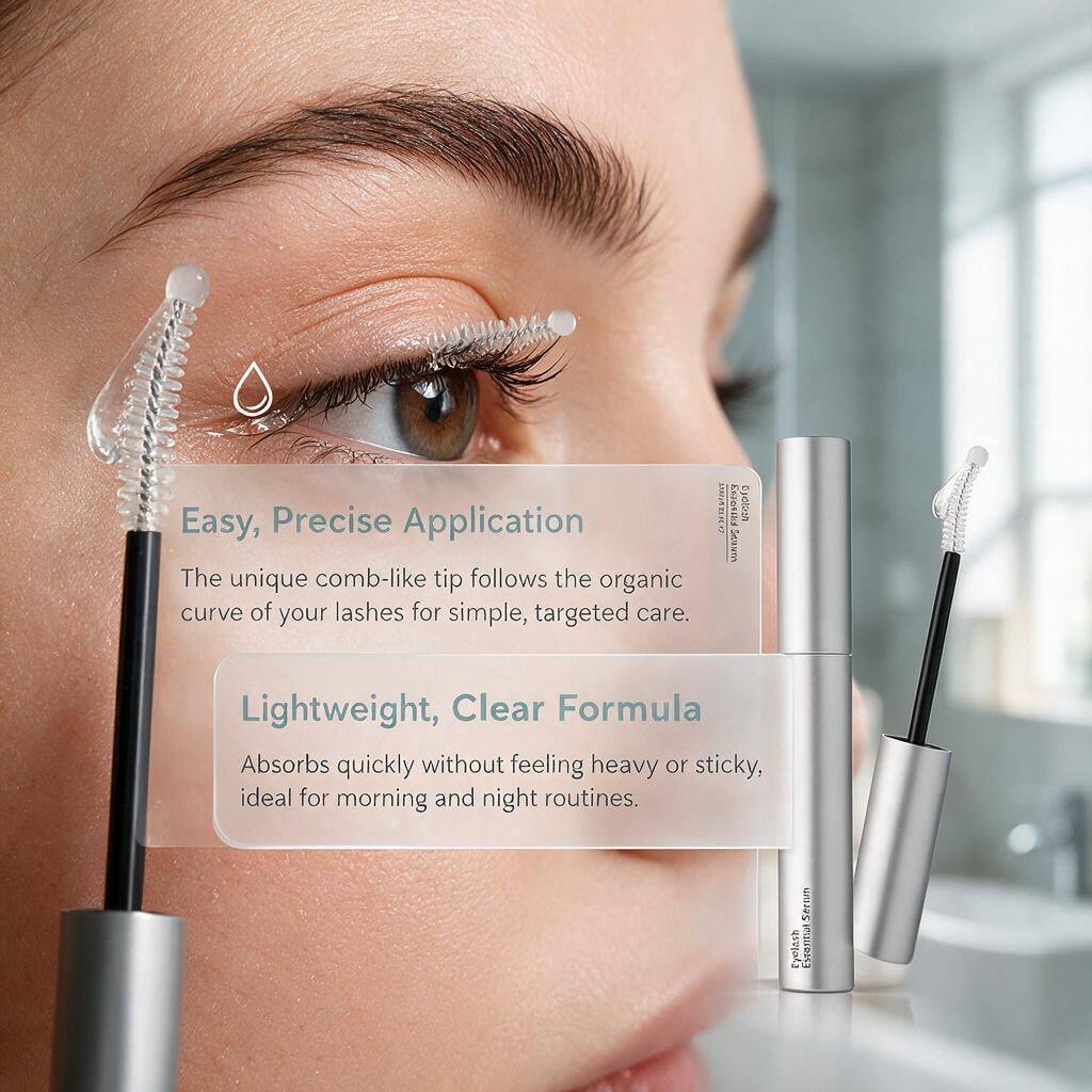 Hanae Korean Lash Serum – Lightweight Daily Eyelash Enhancer for Fuller, Defined Lashes, Easy Precision Application, Nourishing Care for Naturally Beautiful Lashes (3PCS)