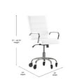 thumbnail image 4 of Flash Furniture Camilia Ergonomic LeatherSoft Swivel Executive Chair with Transparent Roller Wheels, 4 of 4