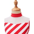 thumbnail image 4 of YONGHS Kids Girls Christmas Costumes Candy Cane Striped Dance Cheer Performance Leotard Dress Red 8, 4 of 7