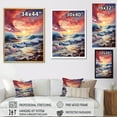 thumbnail image 4 of Designart "Sunrise Over The Rainbow Ocean VI" Ocean Floater Framed Canvas Wall Art, 4 of 5