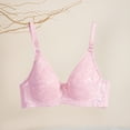 thumbnail image 3 of Hrsba Womens Summer Bra,Plus Size Bra for Womens,Women's Soft Steel Bra Summer Lace Thin Breathable Adjustable Sagging No Sponge Plus Size Bra, 3 of 4