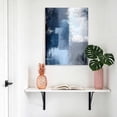thumbnail image 4 of Canvas Wall Art Dark Blue Color Block Canvas Art Print Abstract Shabby Pictures Wall Decor for Living Room Bedroom Artwork Decorations Stretched Framed Ready to Hang 12"x18", 4 of 9