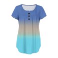 thumbnail image 4 of Pntutb Womens Summer Tunic Tops Short Sleeve Clearance Casual V Neck Hide Belly Tee Blouses, 4 of 6