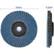 thumbnail image 2 of Paquete de 8 discos de láminas, discos de láminas, Ø 76 mm x 10 mm, grano 40/60/80/120, para metal, acero y madera, discos de láminas revestidos Discos de láminas, (azul) Kuyhfg Bienvenido a Kuyhfg, 2 of 5