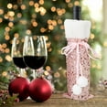 thumbnail image 5 of YIKA Christmas Wine Bottle Cover Cute Red Wine Bottle Decoration Bag Christmas Dining Table Ambiance Decoration Christmas Decoration Pink, 5 of 6