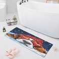 thumbnail image 3 of WOBOGO Snow Basset Hound Carpet 39x20in Kitchen Bathroom Plush Absorbent Non-Slip Floor Mat, 3 of 8