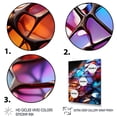 thumbnail image 3 of Designart "Opalescent Fractal Glass Relief in Colorful Abstract II" Geometric Canvas Wall Art - Modern Colorful Abstract Fractal Bedroom Canvas Wall Art, 3 of 6