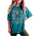 thumbnail image 2 of Njoeus Graphic Tees for Women White Tops for Women Womens Summer Funny Graphic Tees Shirts Loose Fitted Tunic Tops for Women Trendy 2024 Cute Tshirts Short Sleeve T-Shirts S-Xxl White Blouse for Women, 2 of 6