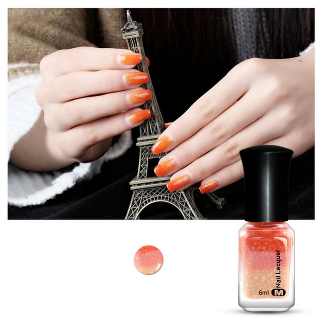 WIFKLSIIPG Temperature Change Nail Polish Color Temperature Control Nail Polish Long Lasting No Bake Manicure Can Not Be PeeLED Waterproof Quick Drying 7ml