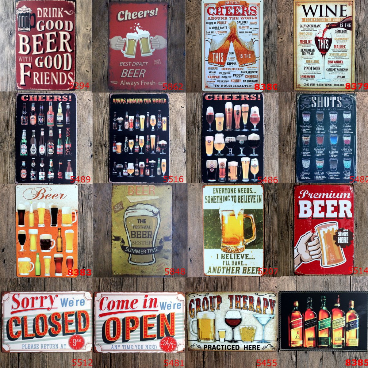 1 Pcs Metal Poster Wall Hanging Decor Bar Decor Tin Sign Cafe