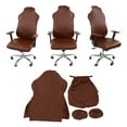 thumbnail image 4 of Chair Cover, PU Leather Beautiful Practical Comfortable Computer Chair Cover Waterproof  For Home Wine Red,Black,Dark Brown, 4 of 8