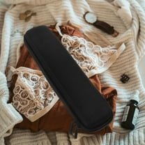 BESTOYARD Portable Black Curling Case Travel Organizer with Zipper Compact Lightweight Design