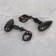 thumbnail image 3 of Retro Bullet motocicleta luces traseras freno señal de giro indicador de luz negro Jadeshay A, 3 of 9